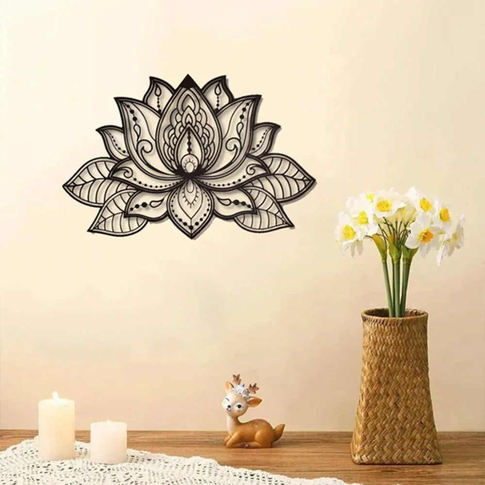 Boho Mandala Metal Wall Art Decor for Living Room and Bedroom