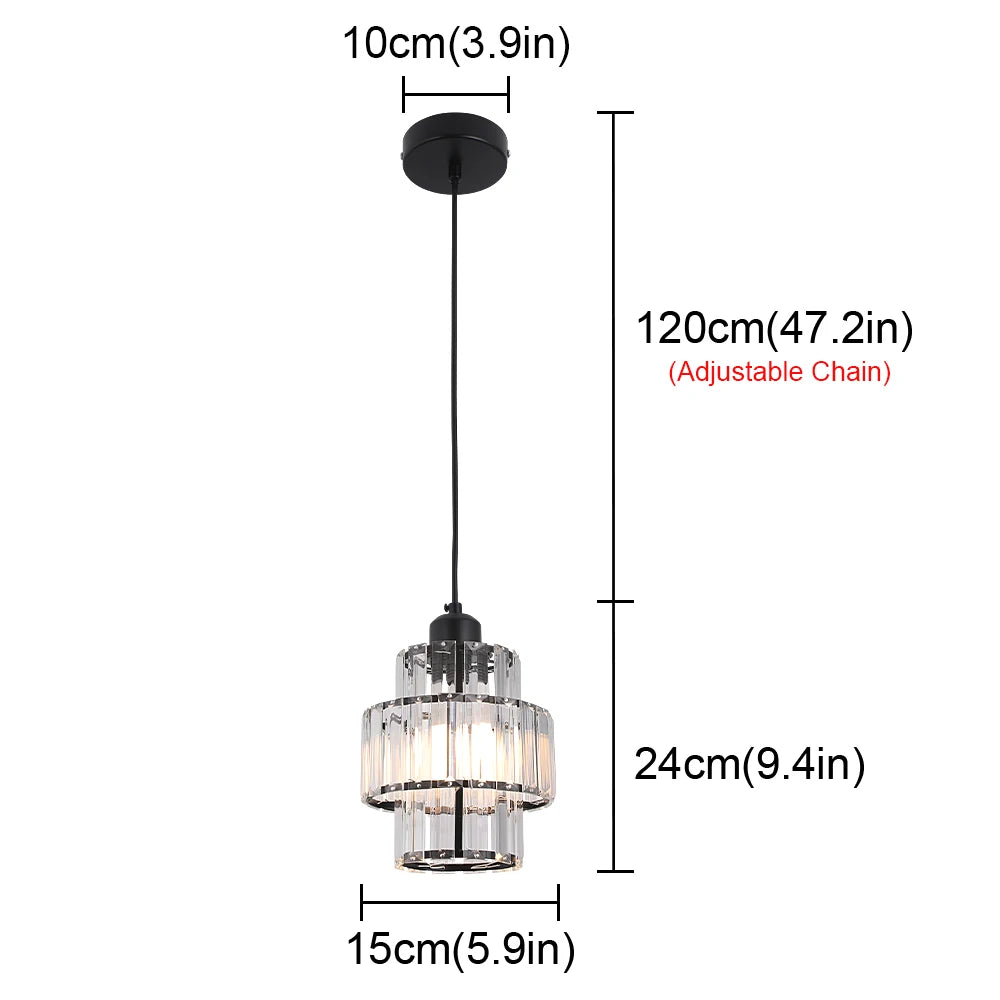 Vetrulus Crystal LED Pendant Chandelier for Modern Home Lighting