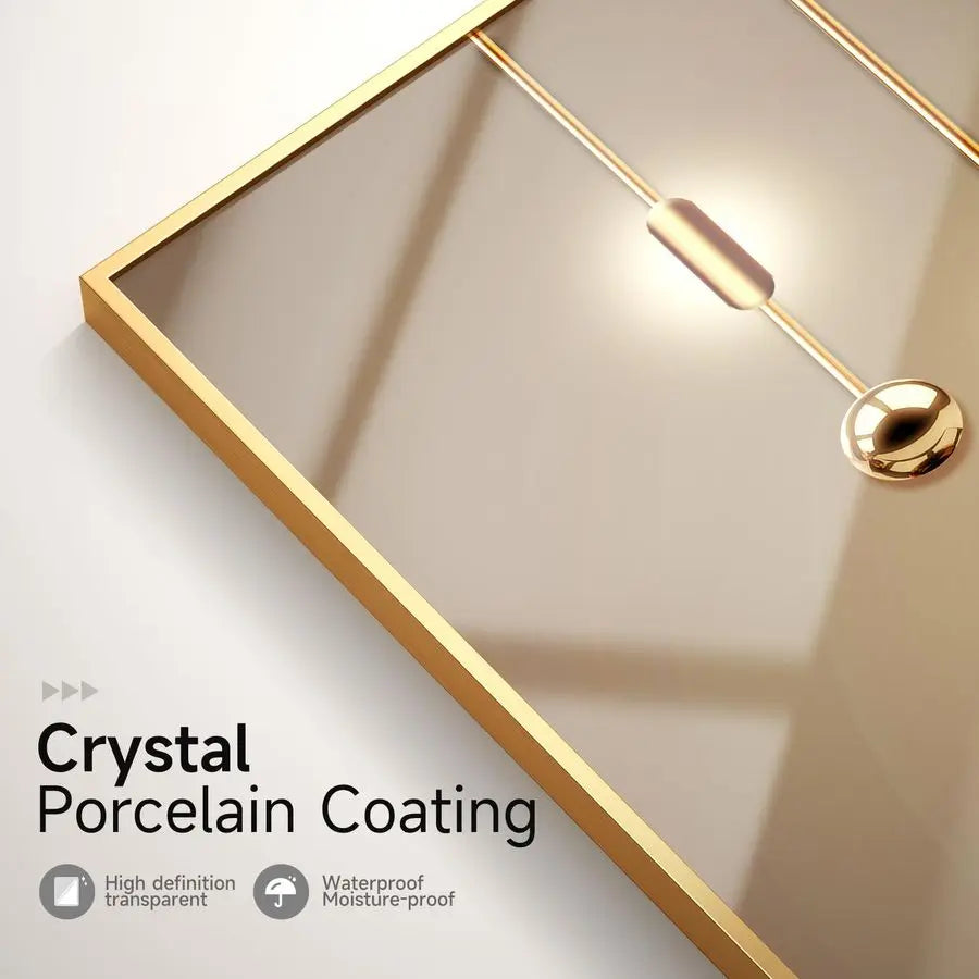 Contemporary Luxury Gold Wall Art Set of 3 Artworks