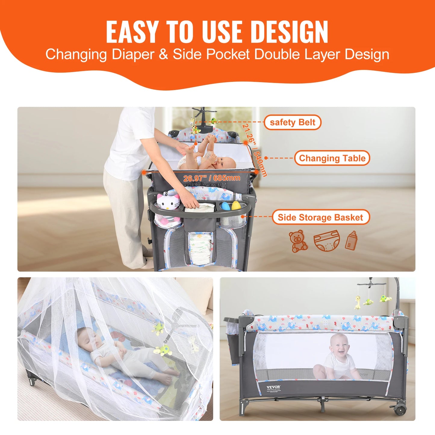 Devine In Out SucceBuy Bedside Baby Bassinet Sleeper
