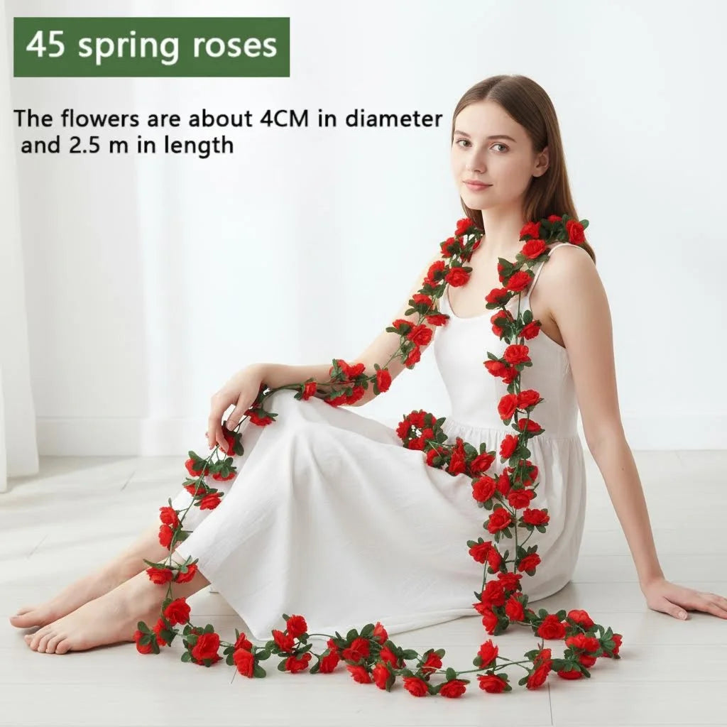 Artificial Rose Flower Vine Elegant Wedding Decoration