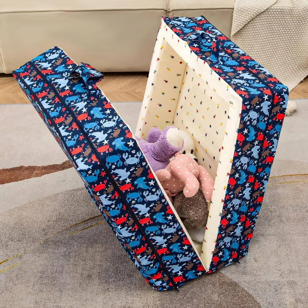 Foldable Toddler Floor Bed With Soft Foam Washable Cover