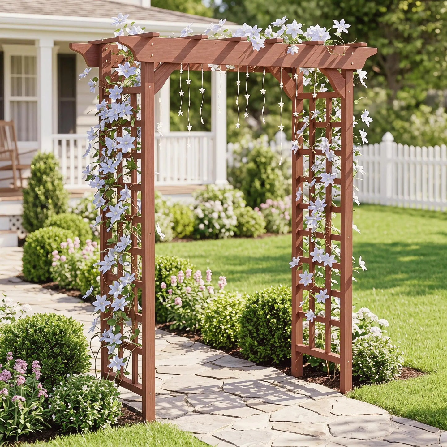 Wooden Garden Arbor For Plant Climbing Outdoor Pergola