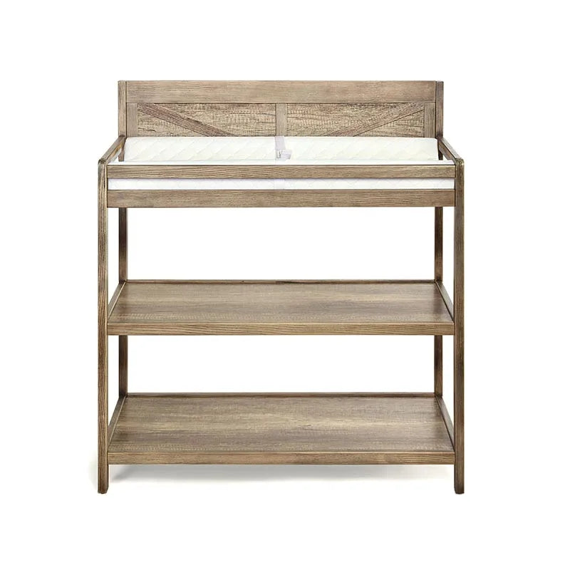 AZIAMOR Barnside Changing Table Vintage Wood On Site