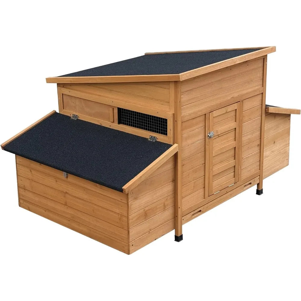 XMSJ WeatherproofAllSeasonVentilated Outdoor Chicken Coop HenHouse NestingBoxes