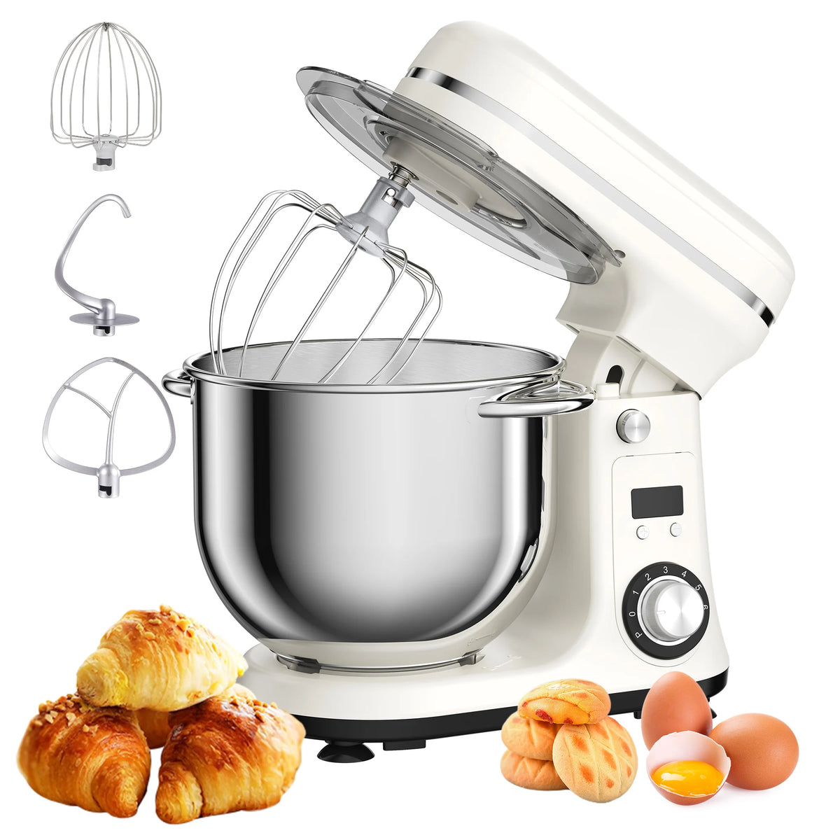 Biolomix Stand Mixer With Dough Hook, Whisk And Beater