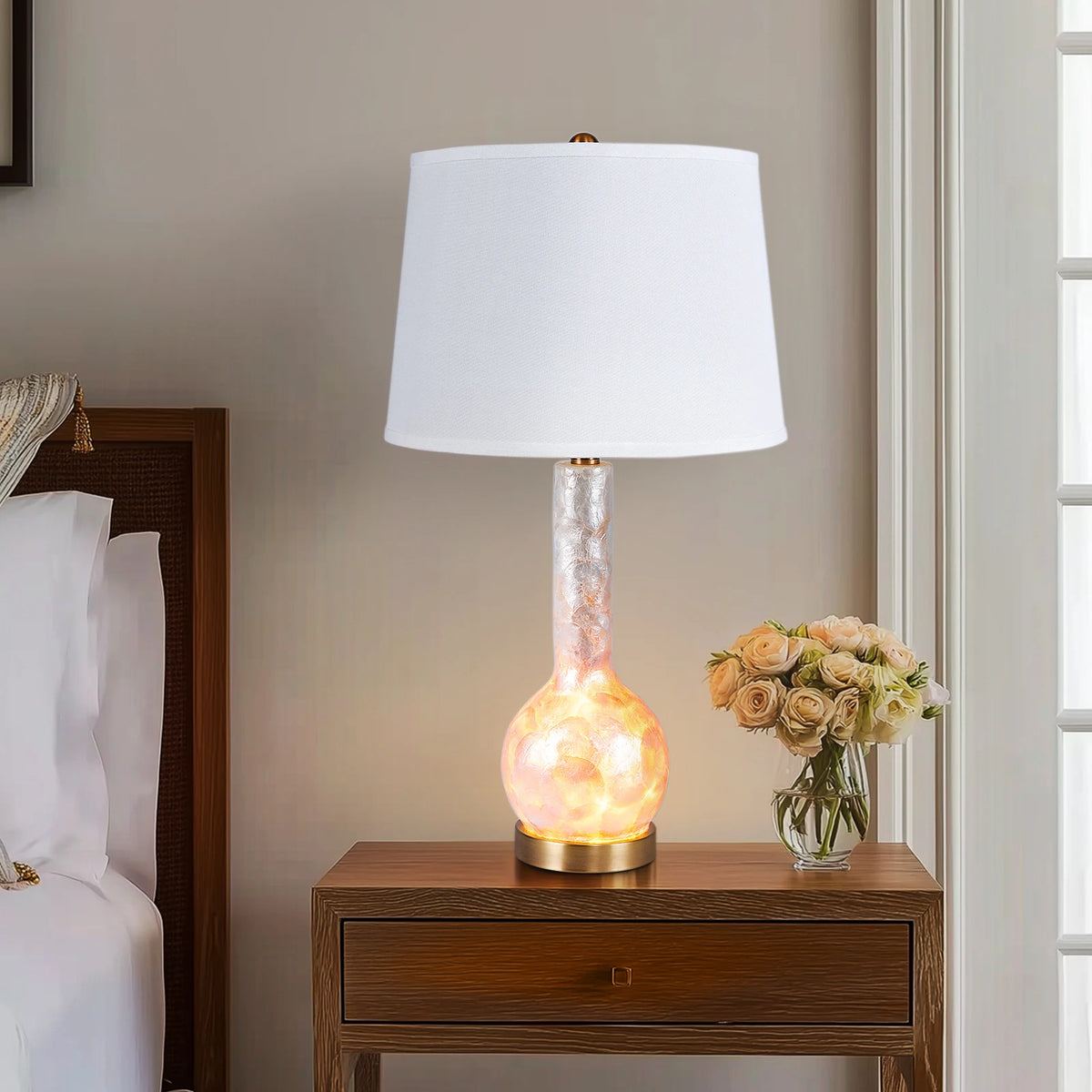 Luxury Opal Glass Table Lamp for Bedroom Living Room Lights