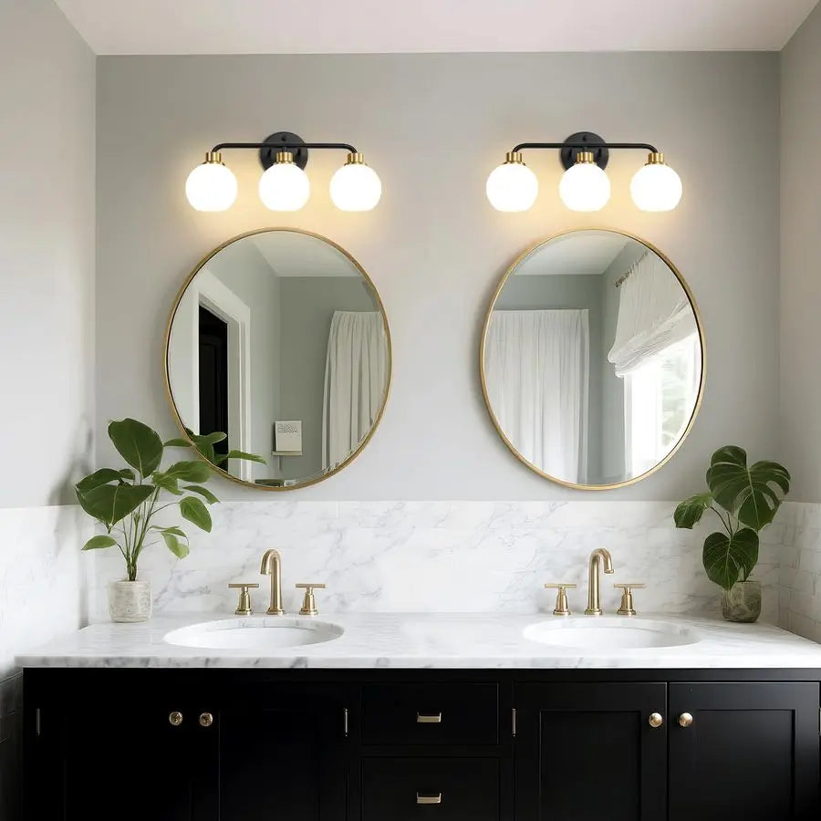 Modern Milk Glass Bathroom Vanity Light With Elegant Finish