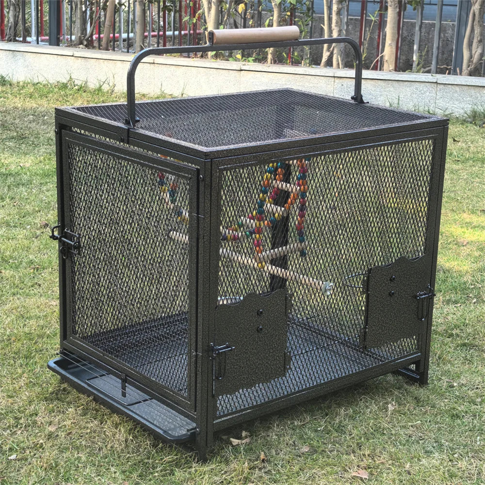 Guangdong Heavy Duty Wrought Iron Travel Bird Cage Carrier