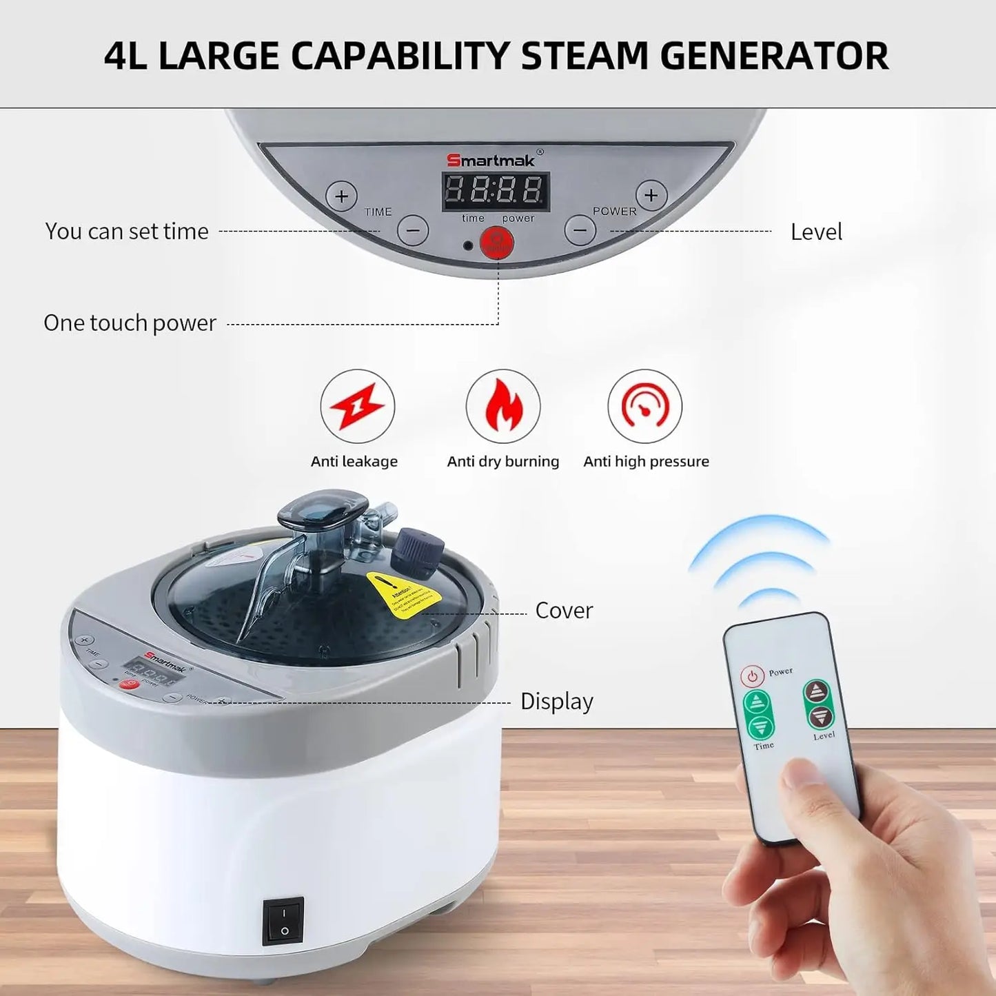 Smartmak Sauna Steamer Portable Steam Generator With Herbal Box