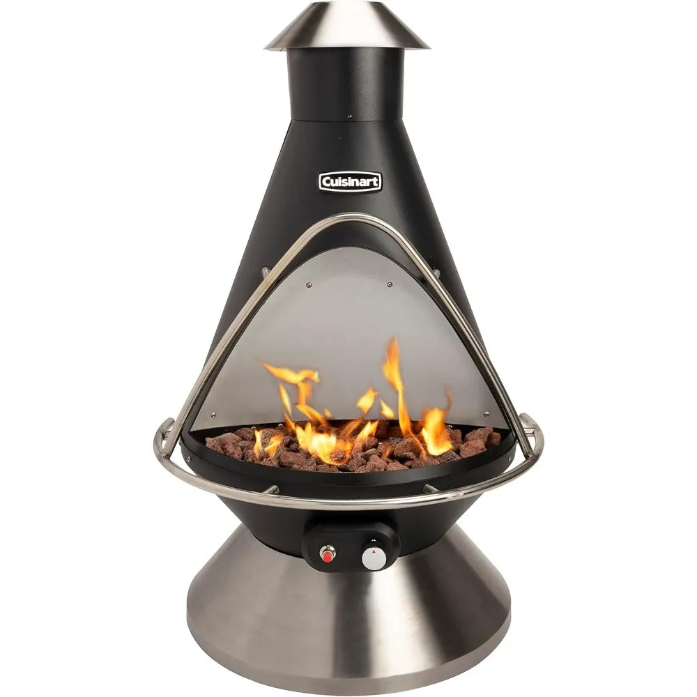 Cuisinart Propane Chiminea Fire Pit 40,000 BTU Outdoor Heater