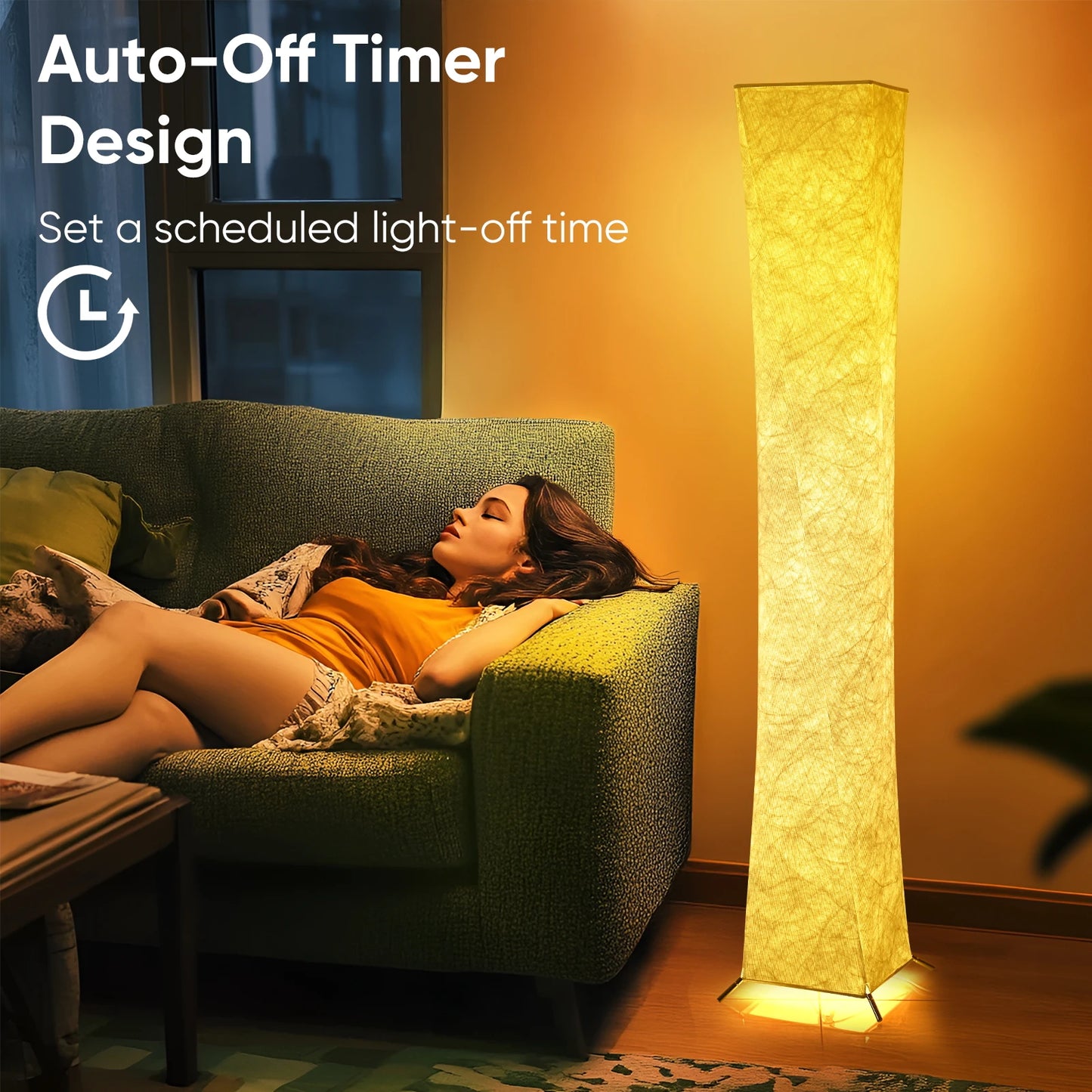 Soft Light LED Floor Lamp With Tyvek Shade