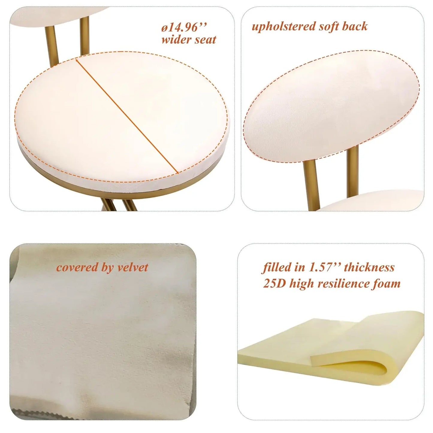 Frame Velvet Bar Stools Set Of Four