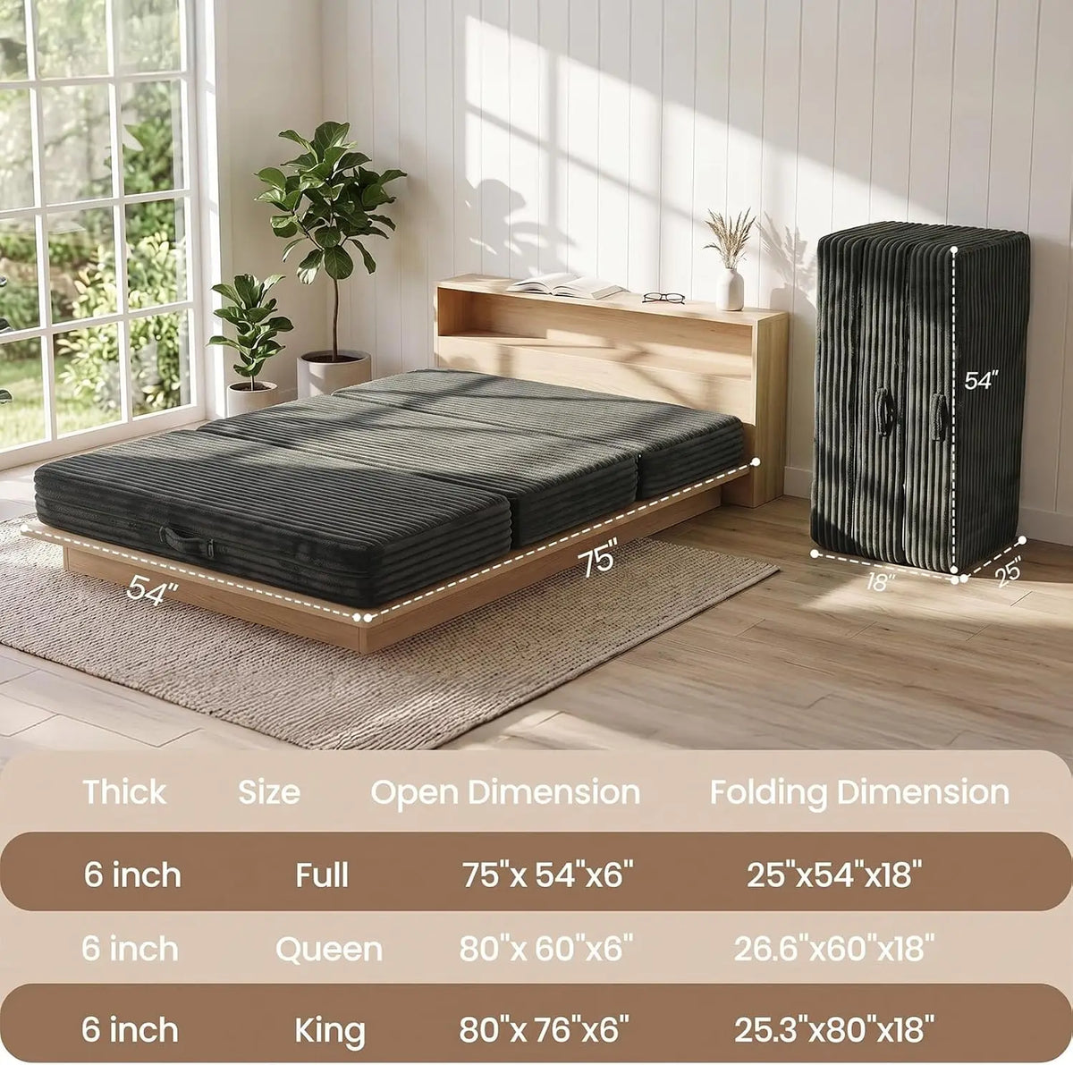 Novilla Folding Memory Foam Mattress For Guests And Camping Dorms