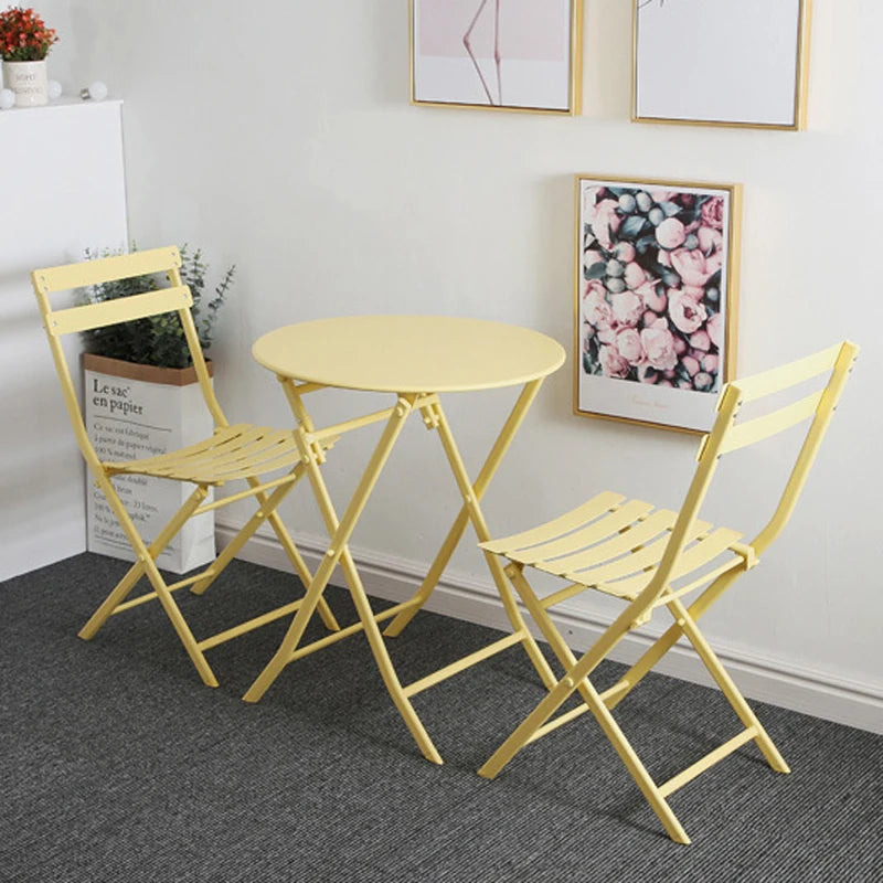 Foldable Outdoor Table And Chair Set For Balcony Patio