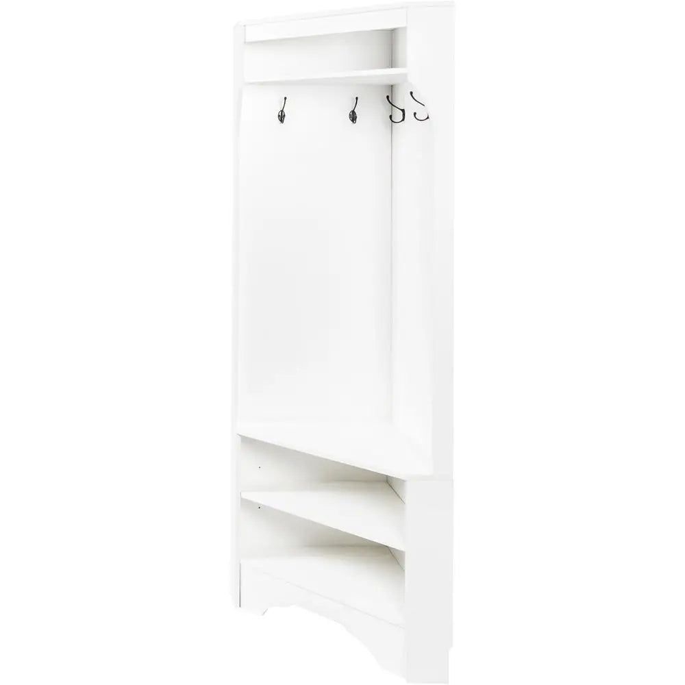 Hall Tree Featuring Four Hooks And Coat Rack Storage