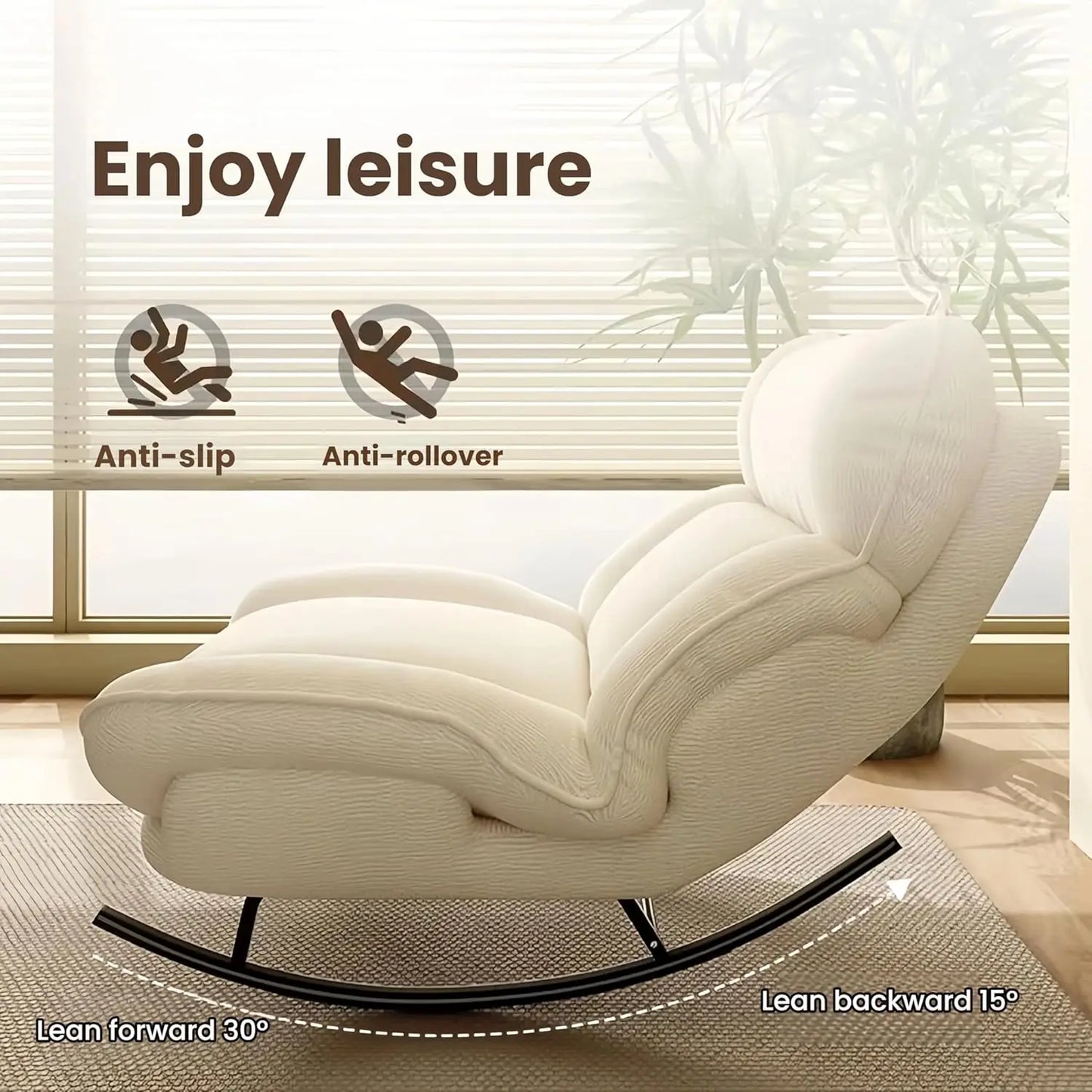 GUOHE Sofa Rocking Chair Adjustable Backrest