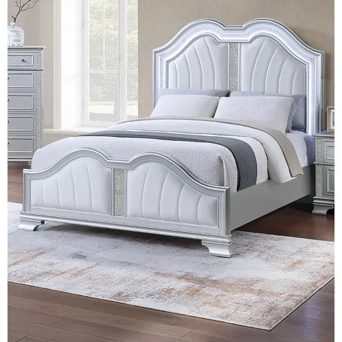 Contemporary Modern Bedroom Bed With Built In USB Charging