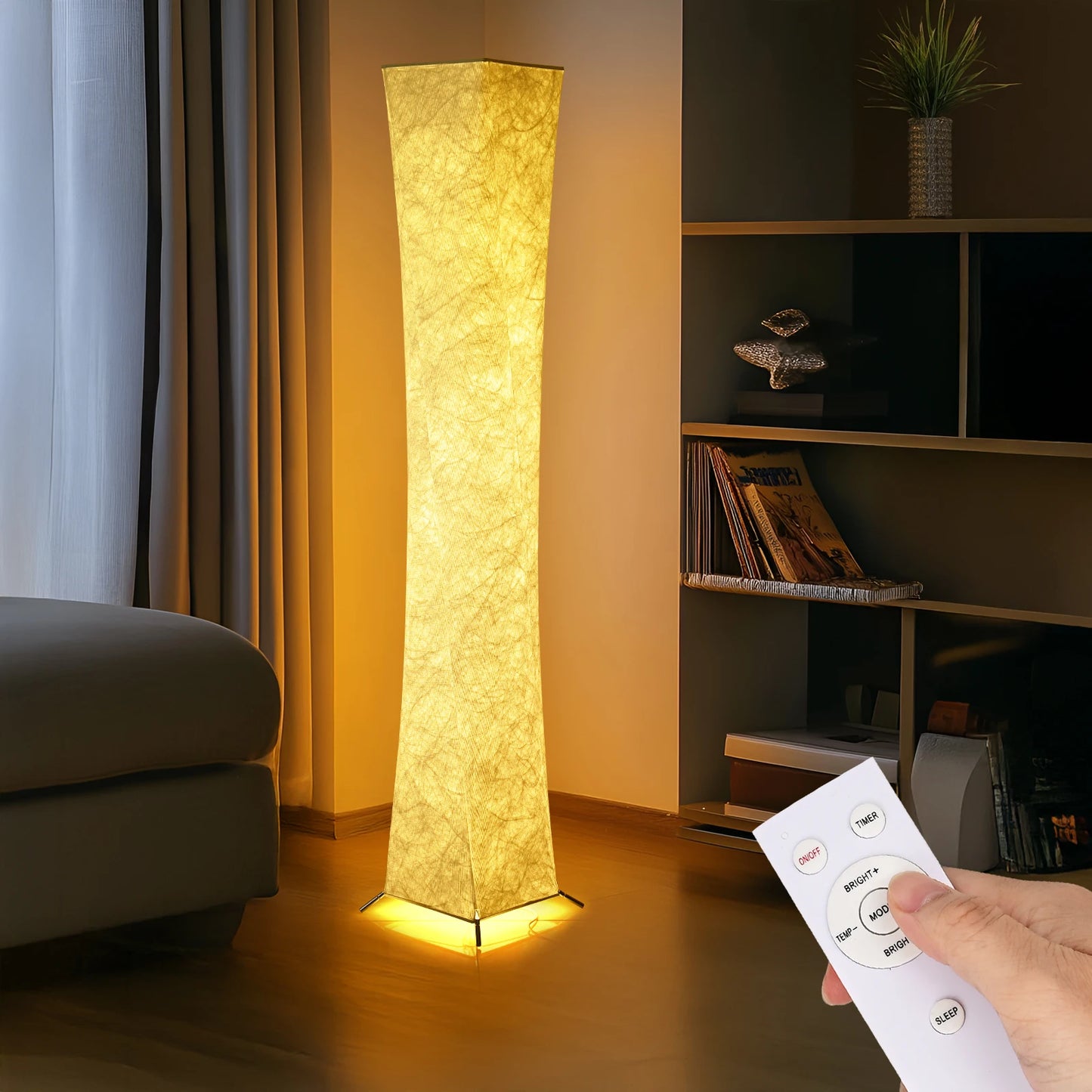 Soft Light LED Floor Lamp With Tyvek Shade