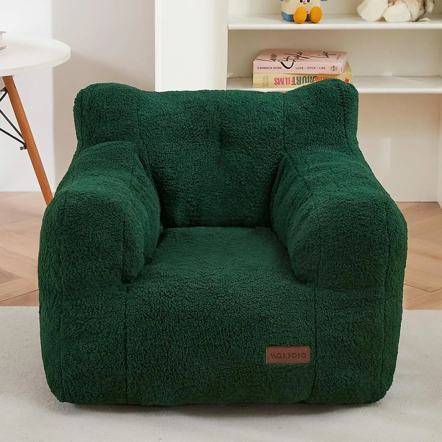 Kids Sherpa Bean Bag Chair Cozy Boucle Toddler Sofa for Girls and Boys