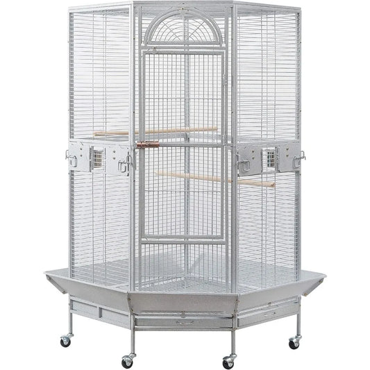 Gap Corner Bird Cage Metal For Cockatiel Parakeet Indoor