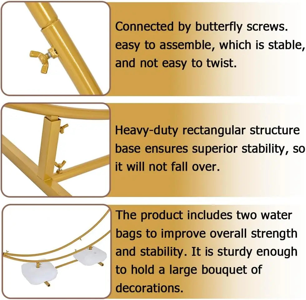 Guangdong Premium Alloy Balloon Arch Stand Curved Wedding BackdropDecorationSuite