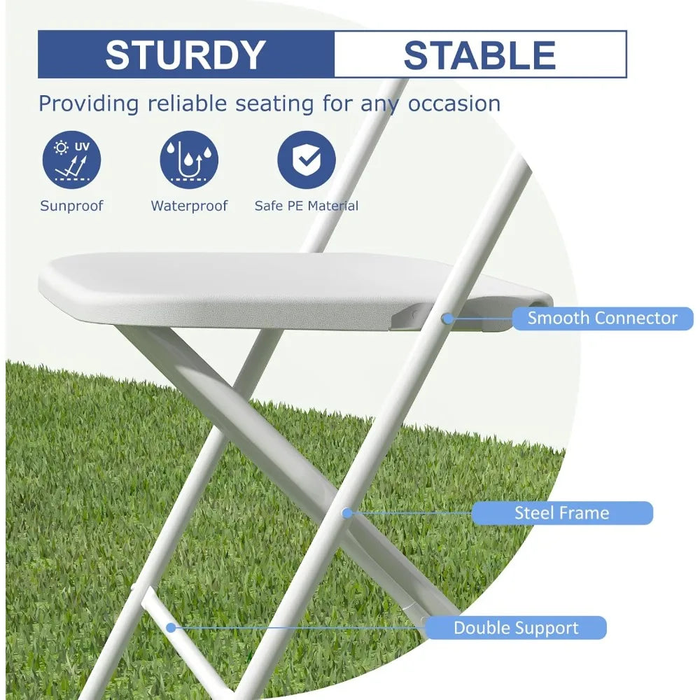 Hign-concerned Folding Chairs 20 Pack Portable Event Chairs