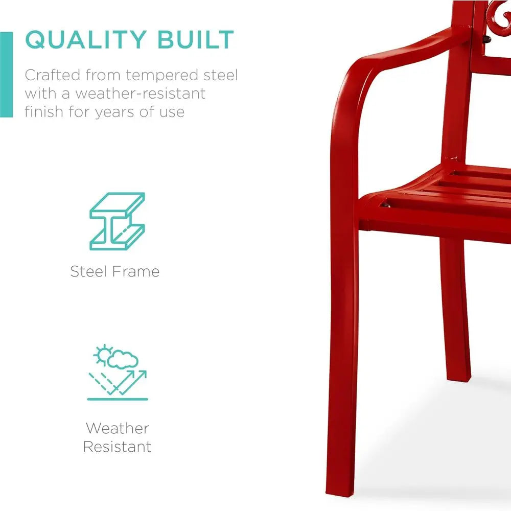 Outdoor Bench With Floral Backrest For Patio