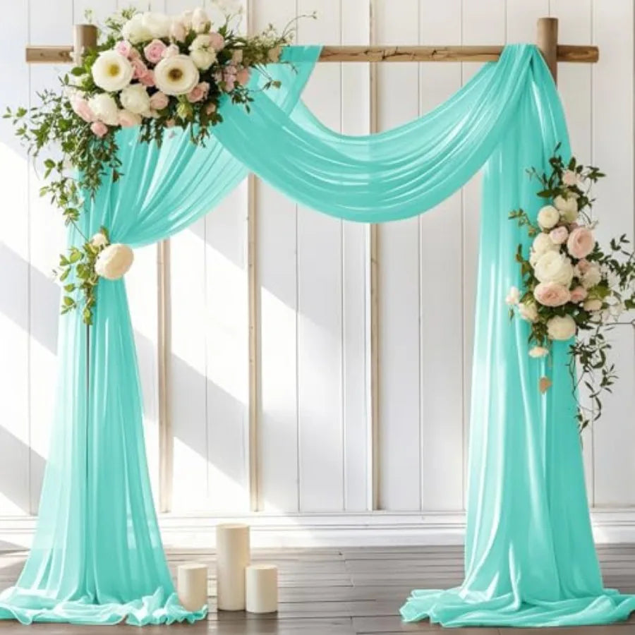 Wedding Arch Draping Fabric Sheer Chiffon Backdrop Panel
