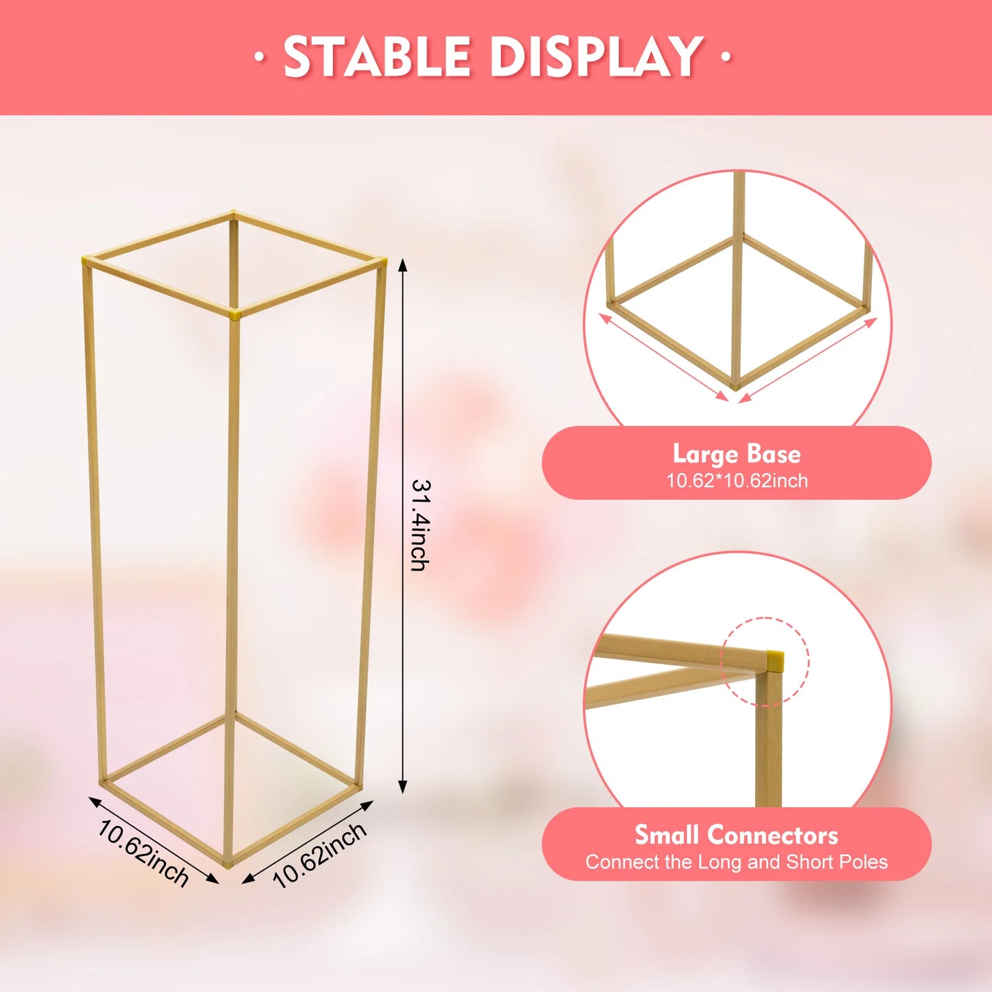 Flower Stand Metal Wedding Column Vases For Events