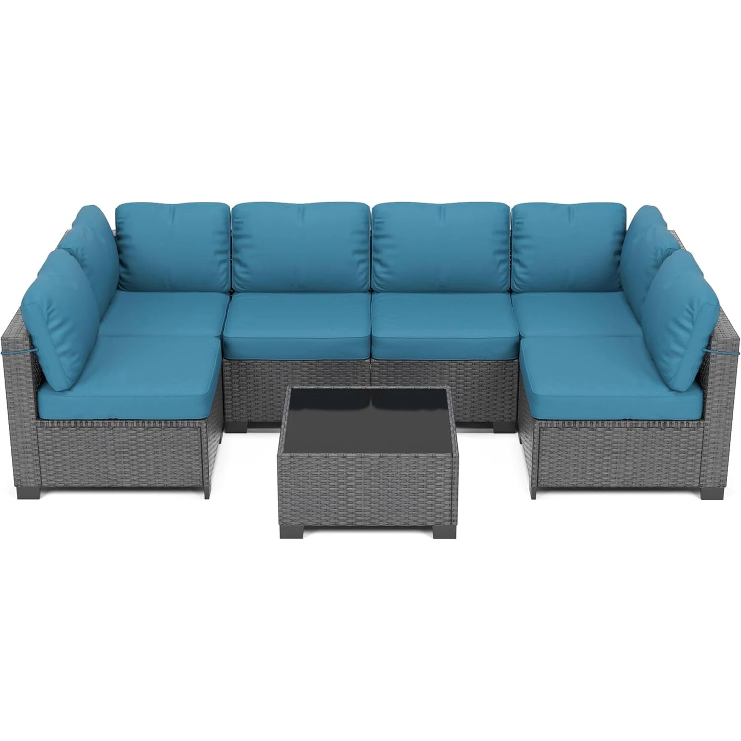 HobbyLane Modular Outdoor Furniture Set With PE Rattan Wicker