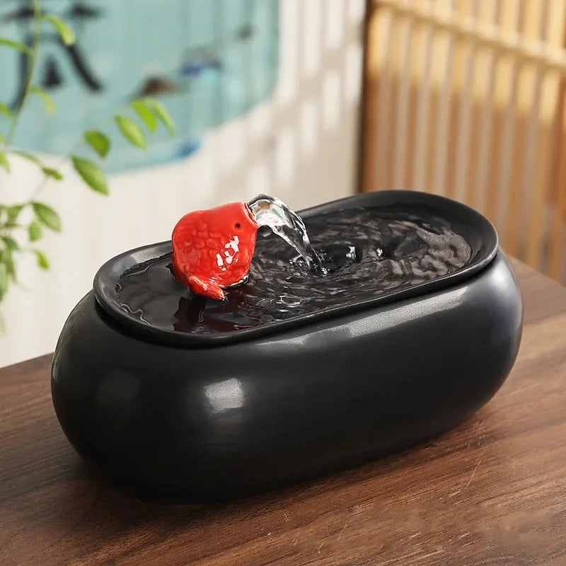 Ceramic Fountain Waterfall Vase Feng Shui Water Feature