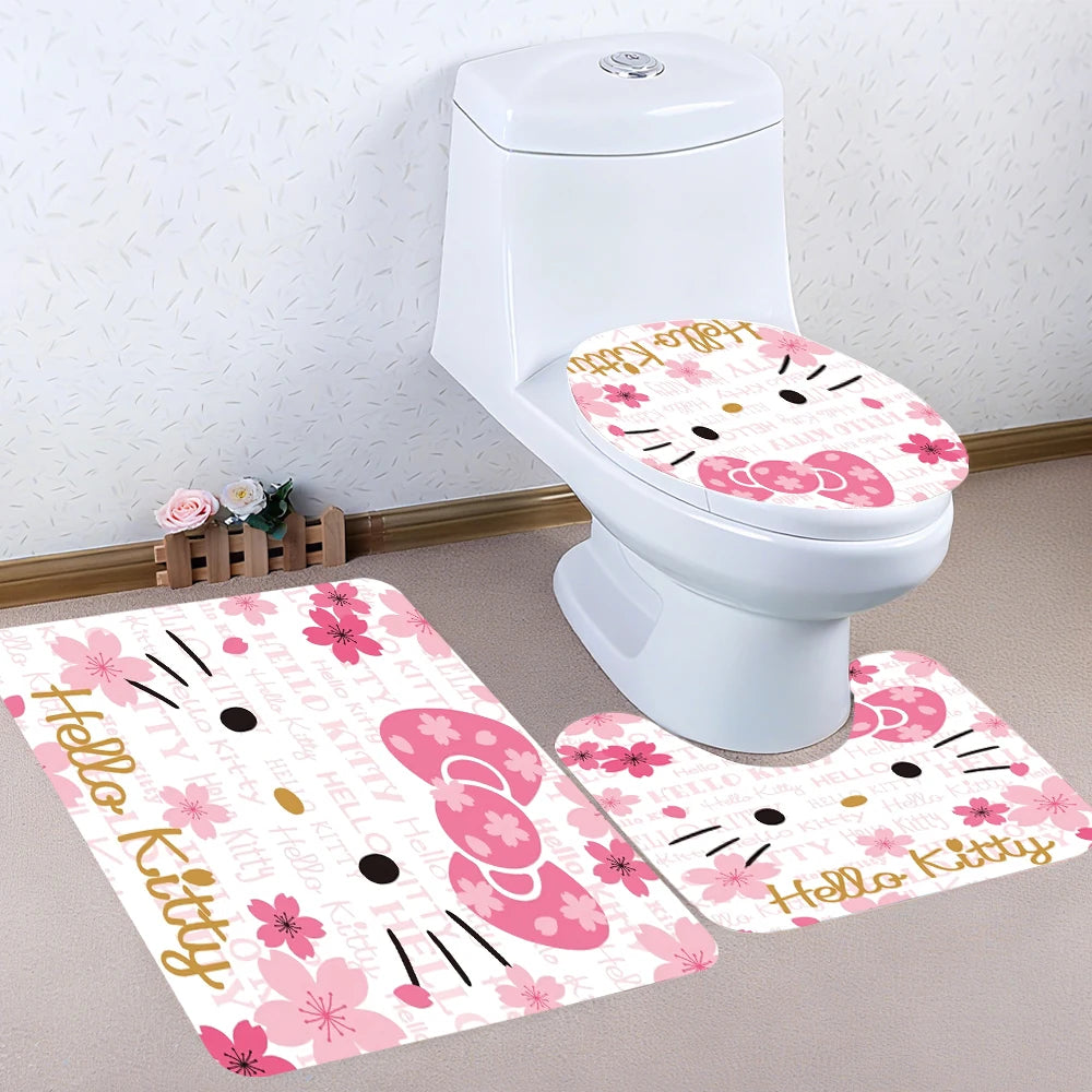 MINISOC Hello Kitty Bathroom Four Piece Kit Set Essentials