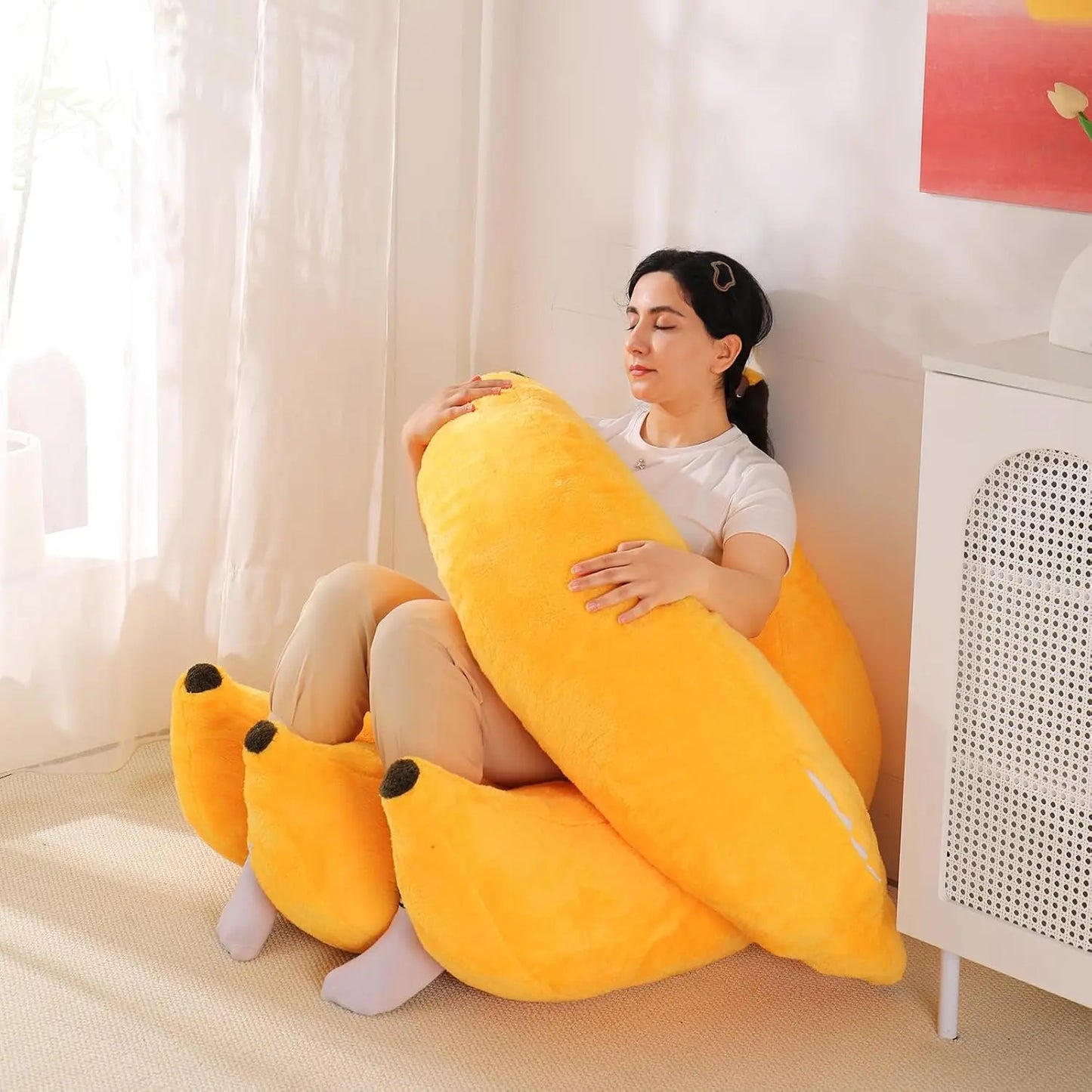 Banana Bean Bag Chair With Ottoman Convertible Sofa Bed