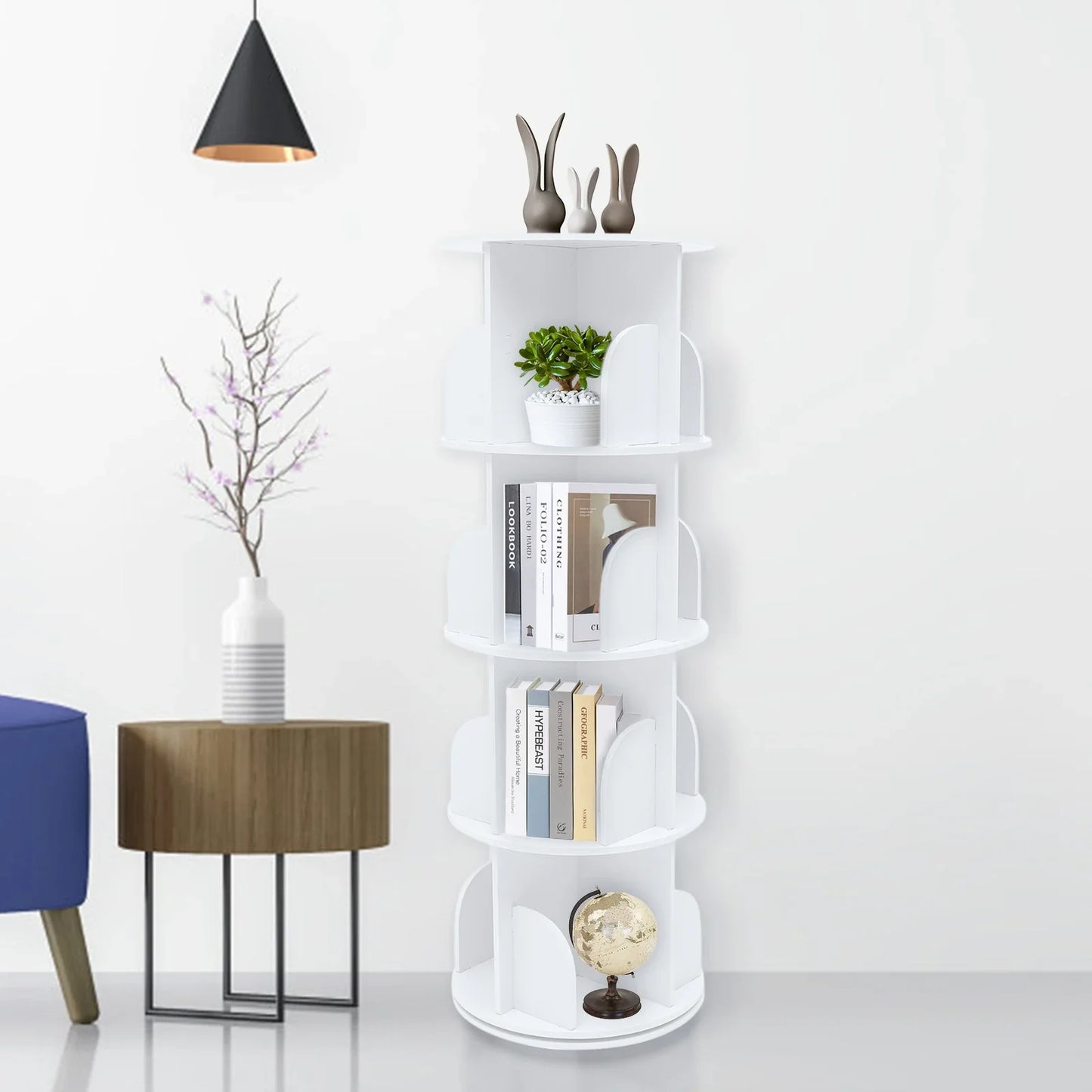 Hign-concerned Rotating Bookcase With 360 Degree Rotation Tool Free
