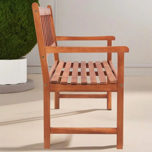 Hign-concerned Acacia Wood Patio Bench With Cushion