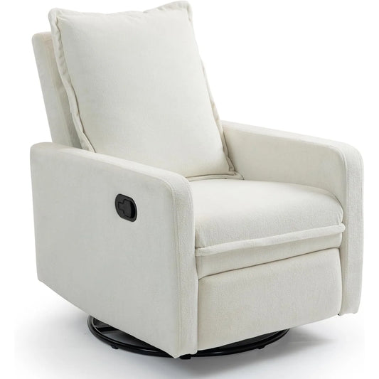 XIUWO 360 Degree Swivel Glider Chair High Back Recliner