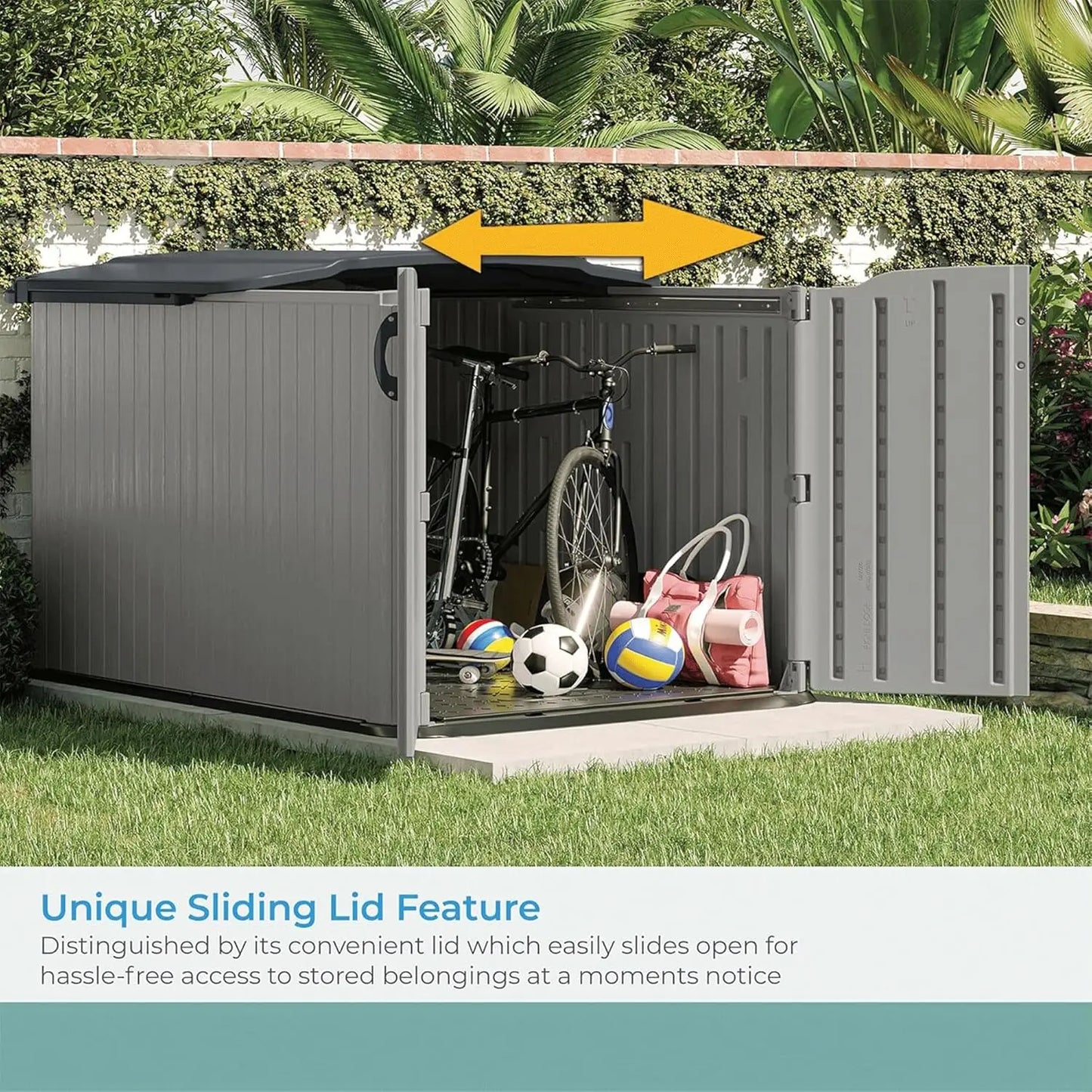 XMSJ New Glidetop Outdoor Storage Shed