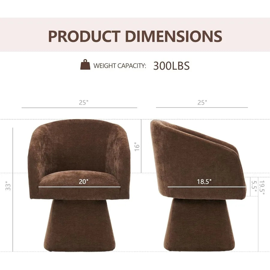 Hign-concerned Swivel Vanity Armchair Upholstered Makeup Chair