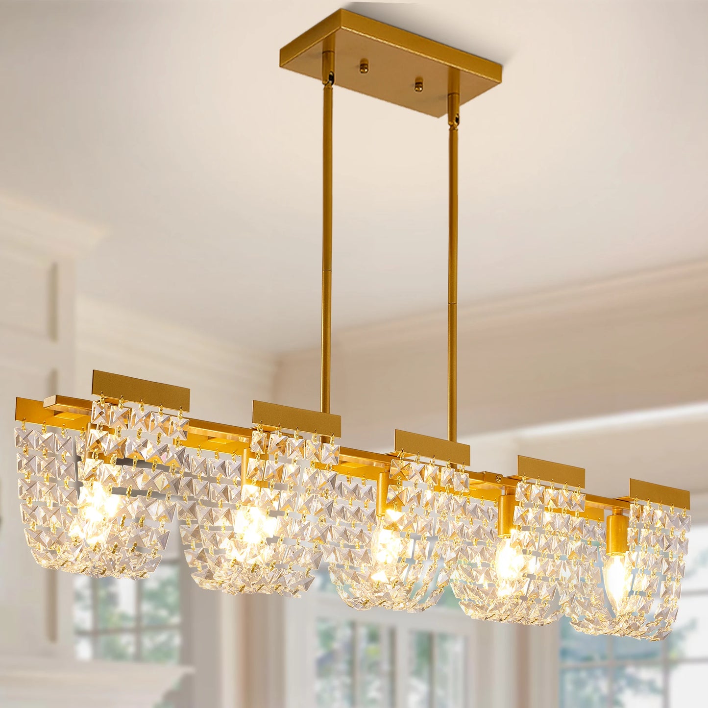 Luxury Crystal Chandeliers For Living Room Kitchen Island Lighting