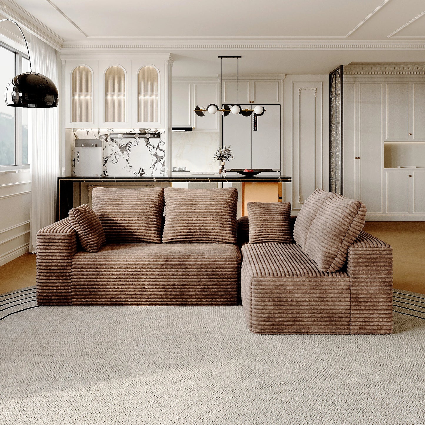 Sdorens Cloud Like Sectional Sofa With L Shaped Chaise