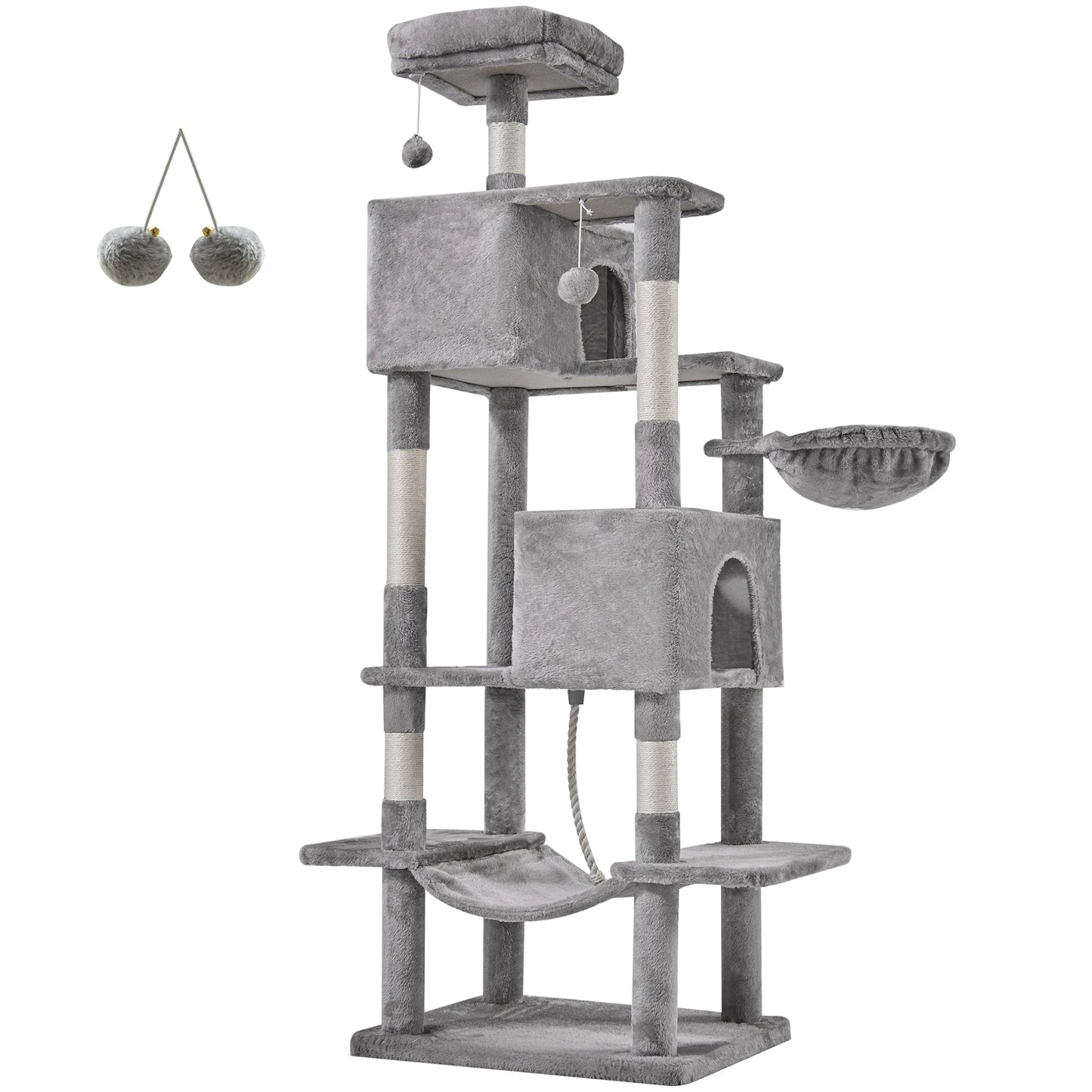 JHK Five Tier Cat Tree Tower With Condo And Sisal Posts