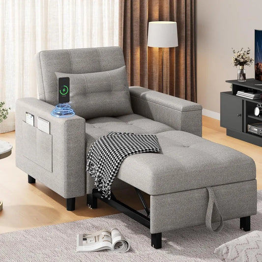 DAFIFY Sleeper Chair Bed 3In1 Convertible USB Ports