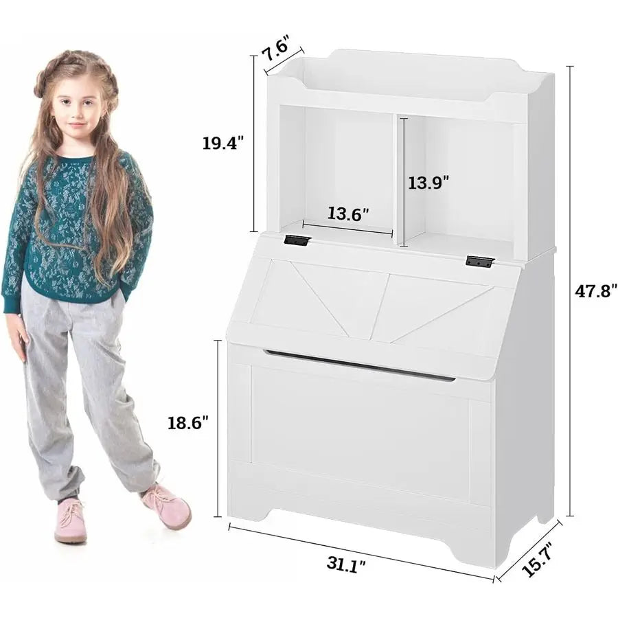 XMSJ Kids Bookshelf Toy Storage Organizer