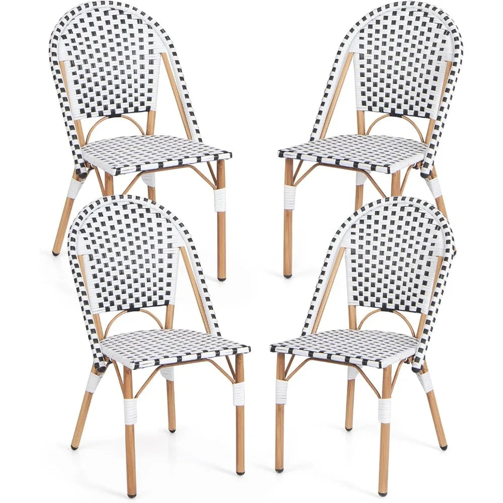 MKDK French Bistro Outdoor Dining Chair Set Of Four