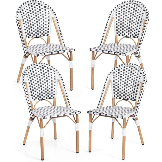 MKDK French Bistro Outdoor Dining Chair Set Of Four