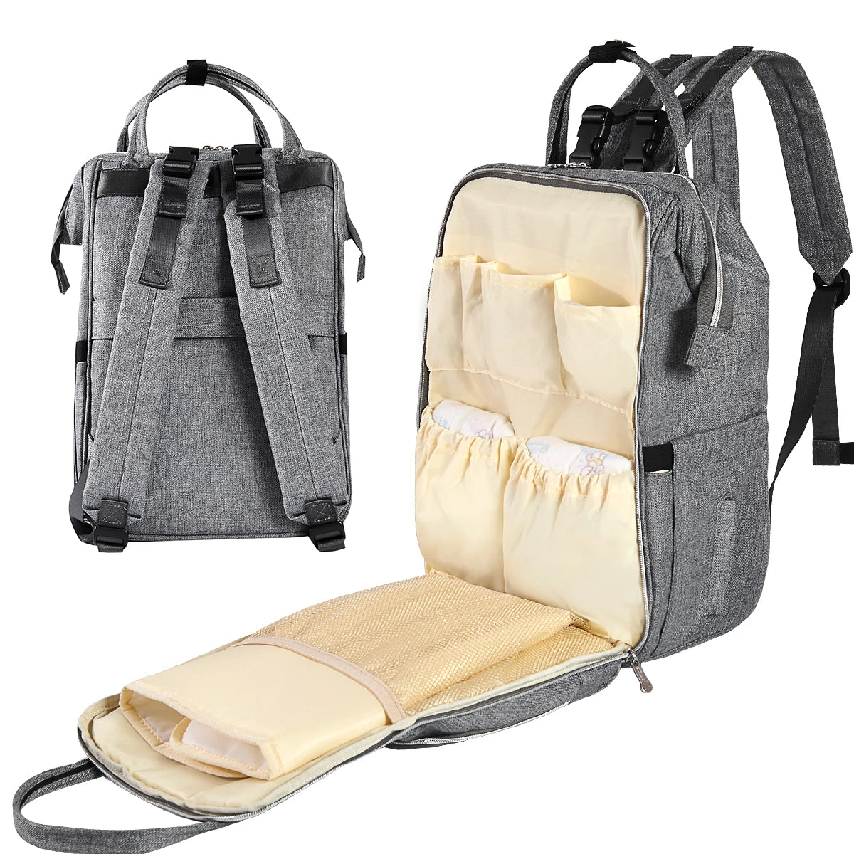 Sunveno Stylish Upgrade Diaper Bag Backpack Multifunction