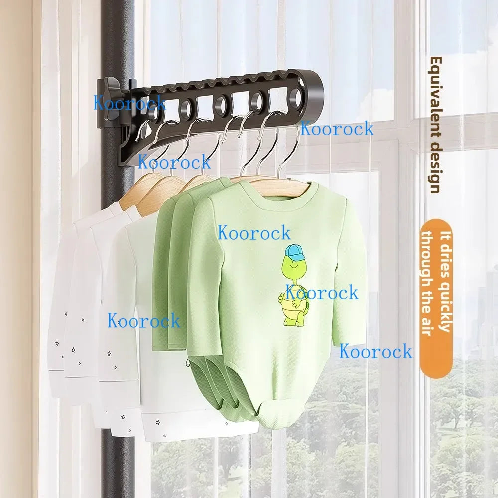 Frame Ceiling To Floor Coat Rack With Metal Support