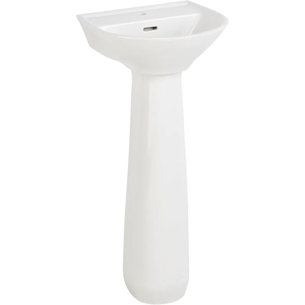 Lanken Vitreous China Pedestal Bathroom Sink With Single Faucet Hole