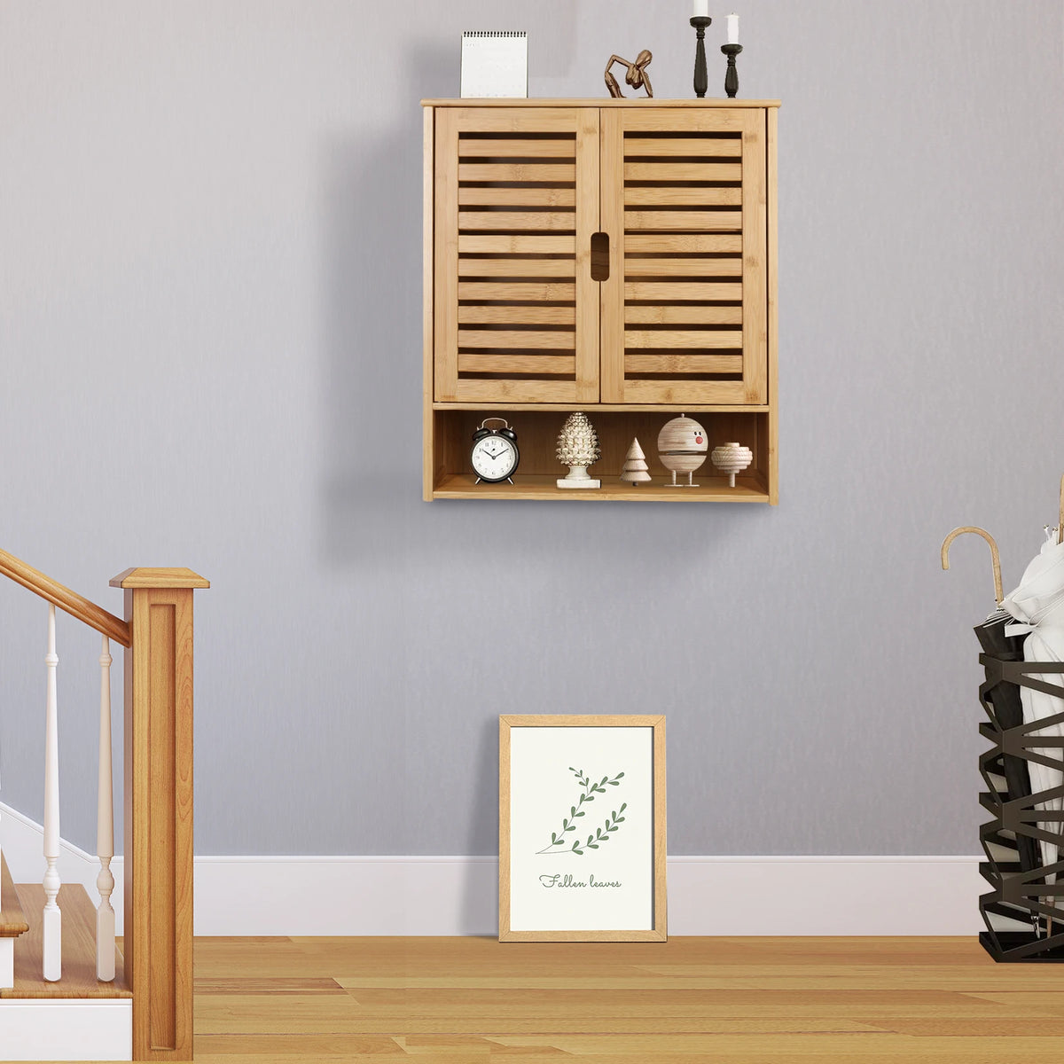 Wall Mounted Bathroom Cabinet With Adjustable Shelves Double Door